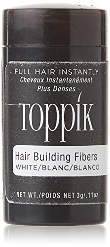 Fibra Capilar Toppik, Blanca, 0.11 oz, Rellena Cabello Fino o Ralo, Luciendo Más Grueso y Abundante, 9 Tonos para Hombres y Mujeres, Fórmula de - imagen 1