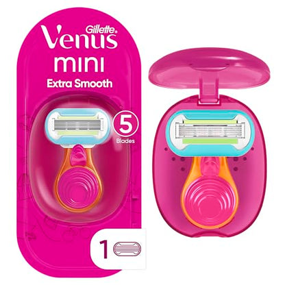 Kit de Afeitado Gillette Venus Extra Smooth para Mujeres, Rasuradora Mini + Recambio + Estuche - imagen 2