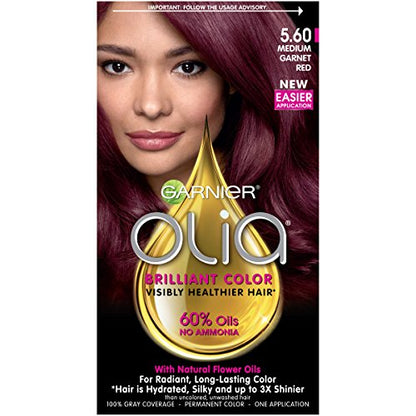 Garnier Olia Tinte para Cabello Sin Amoniaco [5.60] Rojo Granate Medio 1 unidad - imagen 3