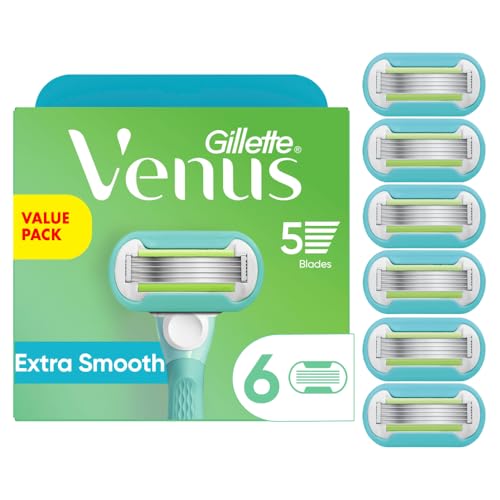 Recambios de Cuchillas para Afeitar Gillette Venus Extra Smooth para Mujeres, Paquete de 6, Diseñados para un Afeitado Suave y Cercano - imagen 3