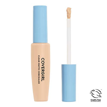 COVERGIRL - Corrector Clean Matte, Libre de Aceite, Fórmula Ligera, Cobertura Natural y Mezclable, 100% Libre de Crueldad - imagen 1