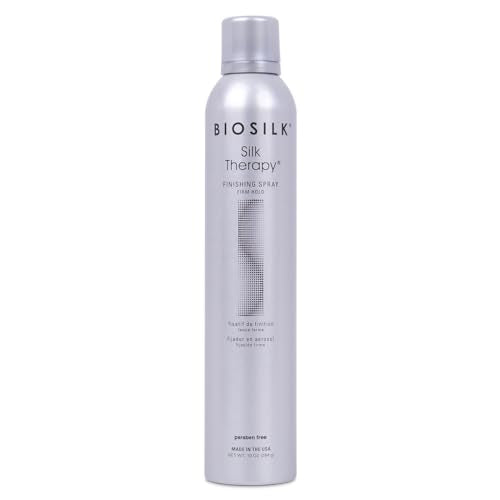 BioSilk Silk Therapy Spray de Acabado Firme, Laca de Pelo de Fijación Fuerte, Brillo Duradero y Suave al Tacto, Sin Sulfatos ni Parabenos, 10 Oz - imagen 1