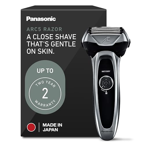 Afeitadora eléctrica Panasonic ARC5 para hombres con recortadora desplegable, afeitadora 5 hojas húmeda/seca con sensor inteligente y cabezal - imagen 2