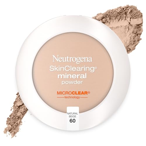 Polvo Mineral Compacto Neutrogena SkinClearing para Piel Propensa al Acné, Maquillaje Absorbente de Aceite con Ácido Salicílico, Beige Natural 60, - imagen 1