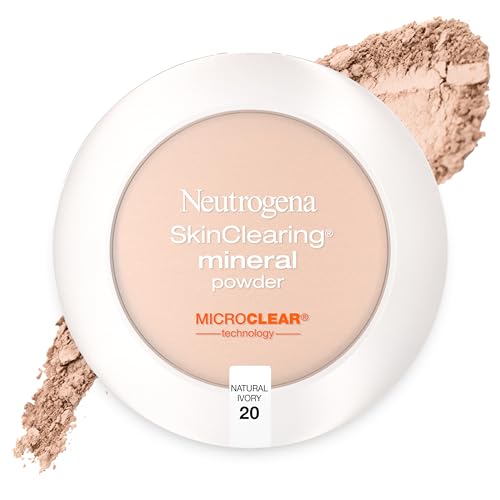 Polvo Compacto Neutrogena SkinClearing Mineral para Acné, Libre de Brillo y Absorbente de Aceite con Ácido Salicílico, Natural Ivory 20, 0.38 oz - imagen 4