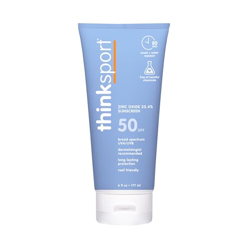 Thinksport Protector Solar Mineral SPF 50+ – Bloqueador Solar Natural y Seguro para Deportes y Uso Activo – Crema Solar Resistente al Agua – - imagen 1