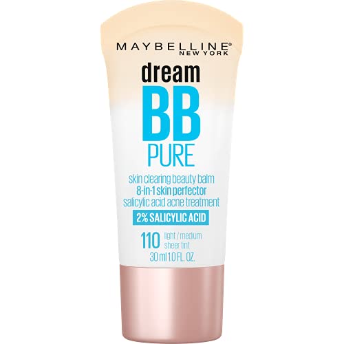 Maybelline Dream Pure Crema BB para Piel con Imperfecciones, 8 en 1, Con 2% de Ácido Salicílico, Cobertura Ligera/Media, Sin Aceite, 1 Unidad - imagen 2