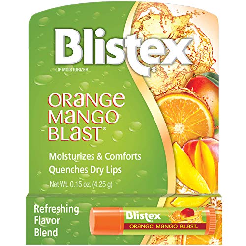 Bálsamo Labial Blistex Sabor Naranja Mango, Vitaminas C y E, Hidratación Suave, 0.15 Onzas (Paquete de 24) - imagen 1