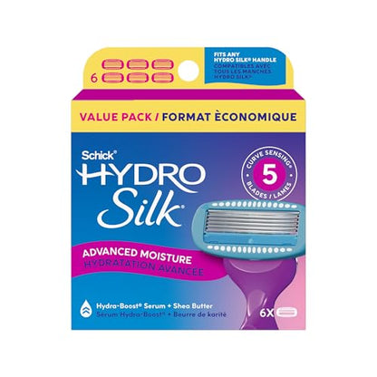 Repuestos de Cuchillas para Afeitadora Schick Hydro Silk, 6 Unidades | Cuchillas Hidratantes de 5 Cuchillas para Mujeres - imagen 4