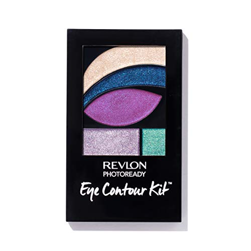 Kit de Contorno de Ojos Revlon PhotoReady, Paleta de Sombras con 5 Tonos Húmedos/Secos y Aplicador de Doble Punta, Eclectic (517), 0.1oz - imagen 1