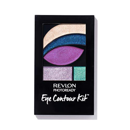 Revlon PhotoReady Kit de Contorno de Ojos, Paleta de Sombras con 5 Tonos Húmedos/Secos y Aplicador de Doble Punta, Eclectic (517), 2.8g - imagen 4