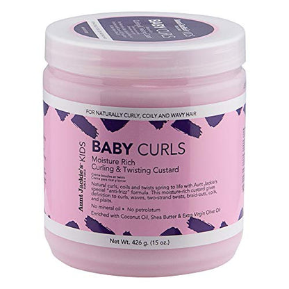 Aunt Jackie's Kids Baby Curls, Crema Hidratante para Rizos y Trenzas para Cabello Rizado, Enroscado y Ondulado, 15 oz - imagen 3