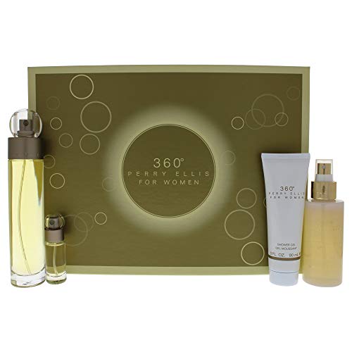 Set de Regalo Perry Ellis 360 para Mujer: 3.4oz EDT Spray, 4oz Body Mist Spray, 3oz Gel de Ducha, 0.25oz EDT Spray - 4 Piezas - imagen 2
