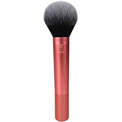 Brocha para Polvo Real Techniques, Cerdas Sintéticas Ultra Suaves, Acabado Mate, Ideal para Base, Polvo Fijador y Bronceadores, Naranja, 1 Unidad - imagen 1
