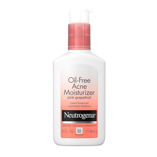Neutrogena Hidratante Facial Libre de Aceite para Acné, Tratamiento con 0.5% de Ácido Salicílico, Loción de Pomelo Rosa, No Grasosa y No - imagen 1