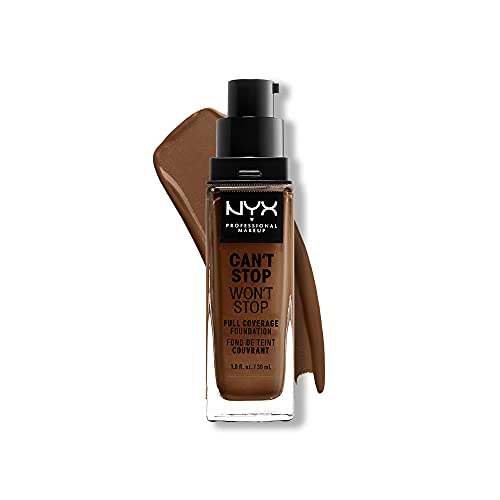 Base NYX PROFESSIONAL MAKEUP Can't Stop Won't Stop, Cobertura Completa 24h, Acabado Mate - Cocoa - imagen 1