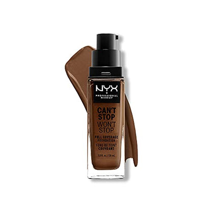 Base NYX PROFESSIONAL MAKEUP Can't Stop Won't Stop, Cobertura Completa 24h, Acabado Mate - Cocoa - imagen 3
