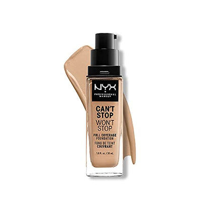 Base NYX PROFESSIONAL MAKEUP Can't Stop Won't Stop, Cobertura Completa 24h, Acabado Mate - Beige Verdadero - imagen 3