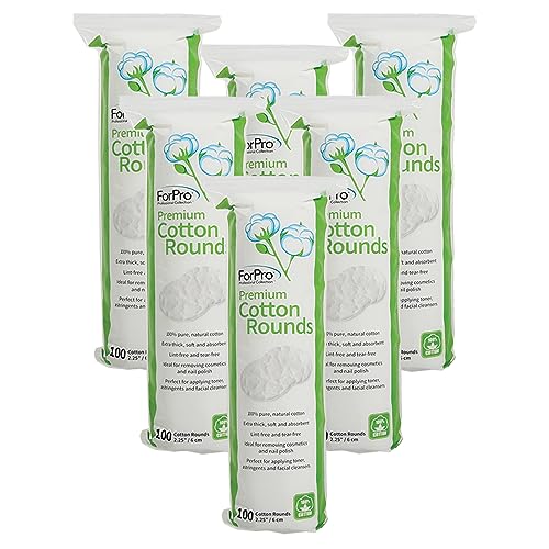 ForPro Colección Profesional Discos de Algodón Premium, 100% Algodón, Sin Desgarros, Sin Pelusa, para Uso Cosmético, de Uñas y Personal, 2.25”, 600 - imagen 3