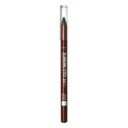 Lápiz delineador de ojos en gel Rimmel London Scandaleyes, waterproof, de larga duración, ultra suave, a prueba de manchas, 003, marrón, 1.14 g - imagen 1
