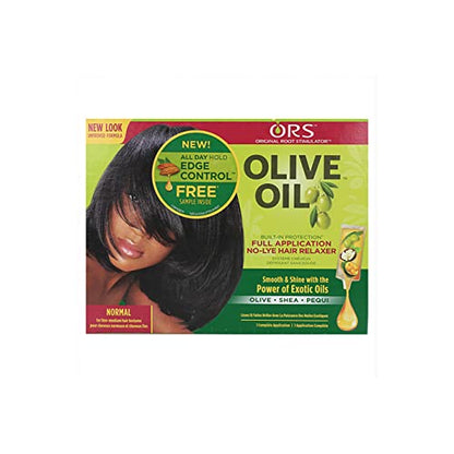Relajante de Cabello ORS Olive Oil Sin Sosa con Protección Incorporada Fuerza Normal (Paquete de 1) - imagen 1