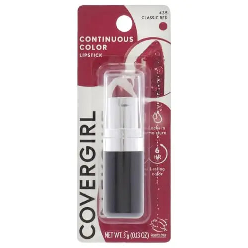 COVERGIRL Labial de Color Continuo Rojo Clásico 435, 3.7 g (el empaque puede variar) - imagen 1