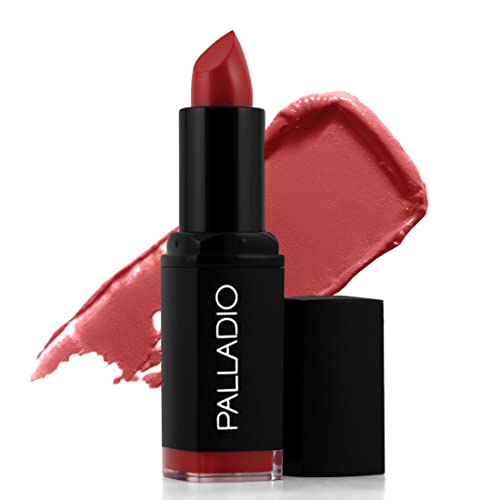 Palladio Labial Mate Herbal, Scarlet, Labial Cremoso de Cobertura Completa y Larga Duración - imagen 1