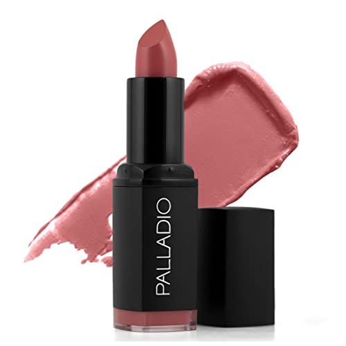 Palladio Labial Mate Herbal, Labial Cremoso de Cobertura Completa y Larga Duración, Lady Rose - imagen 1