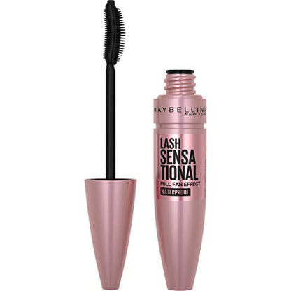 Máscara Waterproof Maybelline Lash Sensational, Alargadora y Voluminizadora para Efecto de Pestañas Abundantes, Marrón Negro, 1 Unidad - imagen 1