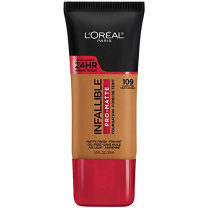 Base líquida de larga duración L'Oreal Paris Infallible Pro-Matte, tono Classic Tan, 1 fl oz - imagen 3