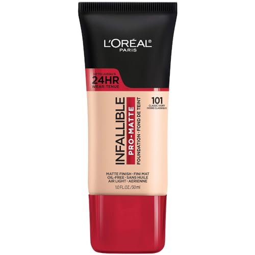 Base líquida de larga duración L'Oreal Paris Infallible Pro-Matte, Classic Ivory, 1 fl oz - imagen 4