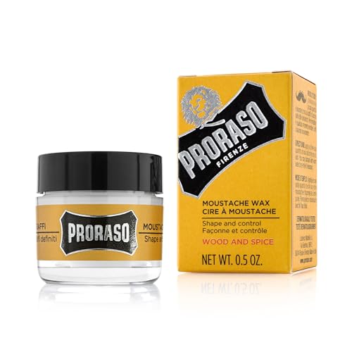 Cera para Bigote Proraso de Fijación Media - Estilo Natural para Barba y Bigote - Fórmula de Crema a Cera - 0.5oz - imagen 1