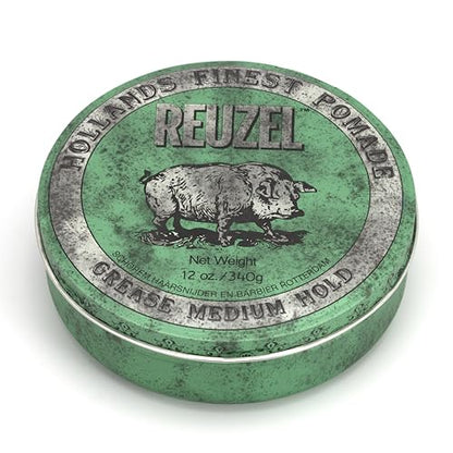 Pomada REUZEL Green Grease, Fijación Media Todo el Día, Cera Estilizante a Base de Aceite, Brillo Medio, Fácil de Lavar, Para Todo Tipo de Cabello - imagen 3