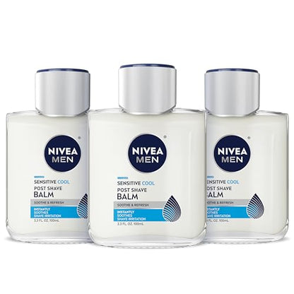 Bálsamo After Shave NIVEA MEN Sensitive Cool, Enriquecido con Manzanilla y Extractos de Algas, Sin Alcohol, 3.3 Fl Oz, Paquete de 3 - imagen 1