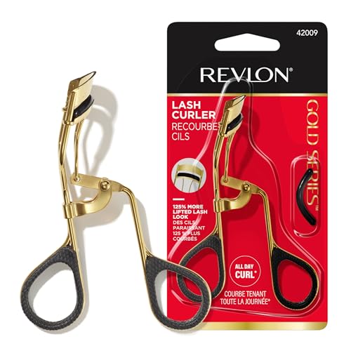 Rizador de Pestañas Revlon Gold Series, Crea un Look de Ojos Abiertos, Fácil de Usar, Recubierto de Titanio, 1 Unidad - imagen 3