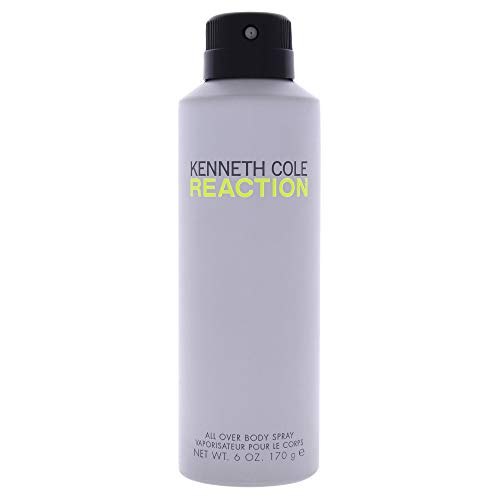 Kenneth Cole Reaction Spray Corporal para Hombre, Notas de Lima Jugosa, Manzana Verde Crujiente, Pachulí, Fragancia Cítrica Madera Verde, 6 Oz - imagen 2