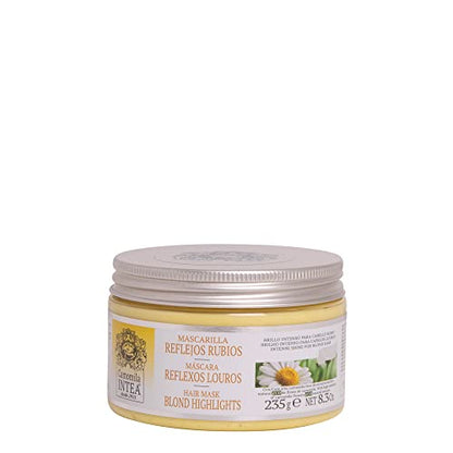 Mascarilla Capilar Intea para Cabello Rubio, Teñido o Enjuagado - 8.3 oz - Restaura Mechas Dañadas - Libre de Parabenos y Amoníaco - Con Extracto de - imagen 1
