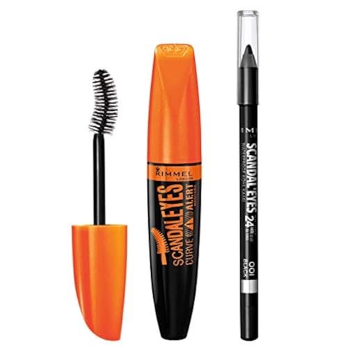 Rimmel ScandalEyes Curve Alert Máscara con Lápiz Kajal Waterproof ScandalEyes, 1 Set, Combo - imagen 1