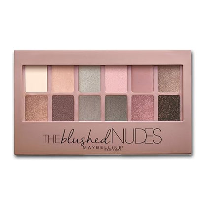Paleta de Sombras Maybelline The Blushed Nudes, 12 Tonos Mate y Brillantes, Polvo Mezclable, 1 Unidad - imagen 2