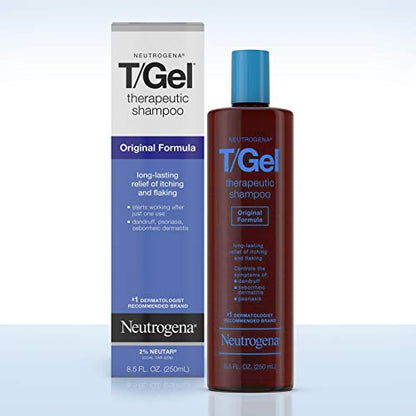 Champú Terapéutico Neutrogena T/Gel Fórmula Original, Tratamiento Anticaspa para Alivio Duradero de Picazón y Escamas del Cuero Cabelludo, 8.5 fl. oz - imagen 1