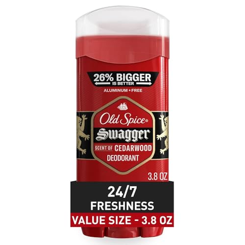 Desodorante Old Spice sin aluminio para hombres, colección Red Zone, Swagger Invisible Solid, aroma a lima y madera de cedro, 3.8 oz - imagen 1