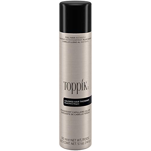Toppik Spray Colorante para Engrosar el Cabello, Negro, Spray Voluminizador para Retocar Raíces, 5.1oz - imagen 3