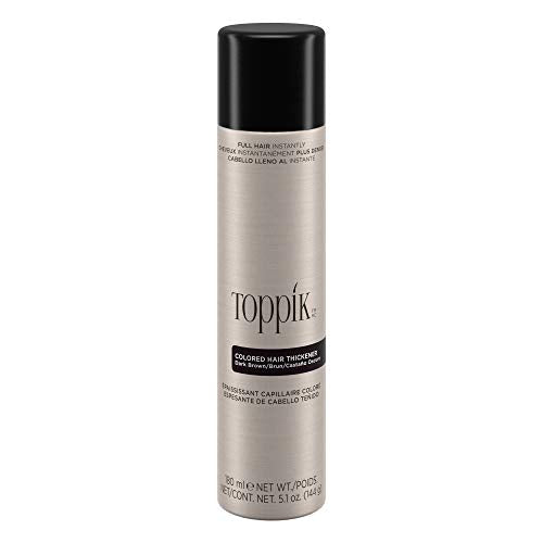 Toppik Acondicionador de Cabello Colorido, Spray de 5.1 OZ para Cabello Marrón Oscuro, Spray para Retoque de Raíces y Engrosamiento del Cabello - imagen 1