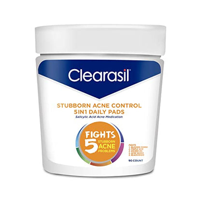 Clearasil Control de Acné Persistente 5 en 1 Toallitas Faciales Limpiadoras Diarias con Ácido Salicílico, 90 Piezas - imagen 4