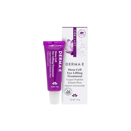 Derma E Tratamiento para Ojos con Células Madre – Crema Hidratante y Revitalizante para Firmar y Tensar el Contorno de Ojos y Párpados, 0.5oz - imagen 1
