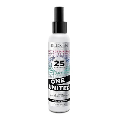 Redken One United Acondicionador Sin Enjuague - Tratamiento Multifuncional para Todo Tipo de Cabello, Spray Desenredante y Protector Térmico, Sin - imagen 3
