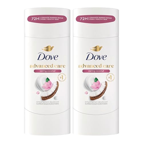 Dove Advanced Care Antitranspirante Coco Cuidadoso, 2 Piezas, Desodorante en Barra para Mujeres, Protección de 48 Horas, 2.6 oz - imagen 4