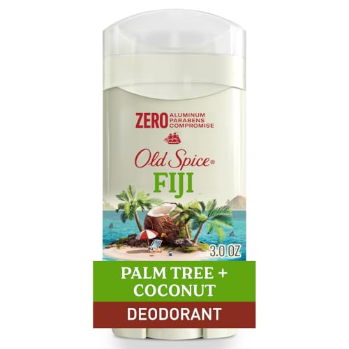Desodorante Old Spice Sin Aluminio para Hombres, Frescura y Aroma Duradero, Protección contra Sudor y Olores, Fiji con Aroma a Palma y Coco, 3.0 oz - imagen 1