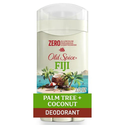 Desodorante Old Spice Sin Aluminio para Hombres, Frescura y Aroma Duradero, Protección contra Sudor y Olores, Fiji con Aroma a Palma y Coco, 3.0 oz - imagen 3
