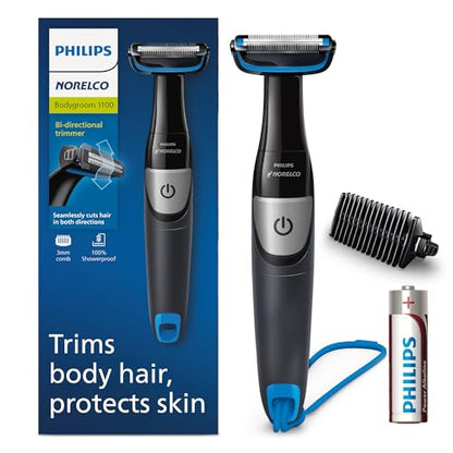 Philips Norelco Bodygroom Series 1100, BG1026/60, Recortadora y Afeitadora de Cuerpo Impermeable para Hombres - imagen 1